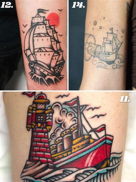 pontoon tattoo|Coolest Boat Tattoo Ideas That Put Wind In Your Sail